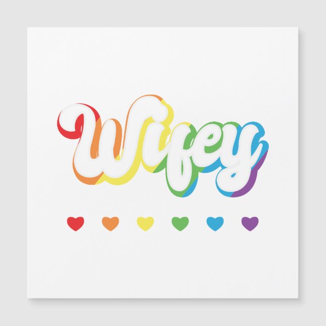 Carte Magnétique Rainbow LGBTQIA Lesbienne soutien Gay (Devant)