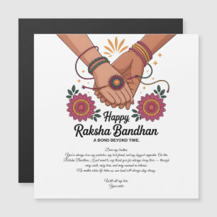 Carte magnétique Raksha Bandhan joyeuse