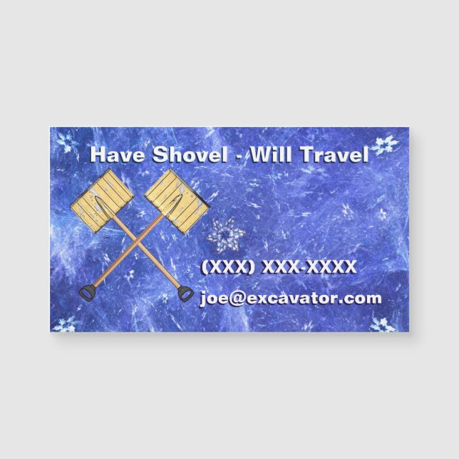 Carte Magnétique Rasage de neige (Devant)