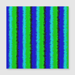 Carte Magnétique Rayures de verre brisé bleu vert