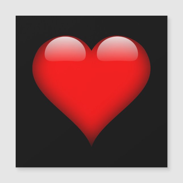 Carte Magnétique Red Heart Mariage d'amour tendance (Devant)
