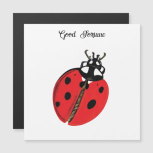 Carte Magnétique Red Lady Bug Good Luck Ambassador Illustration