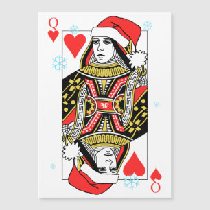 Carte Magnétique Reine de Joyeux Noël des coeurs