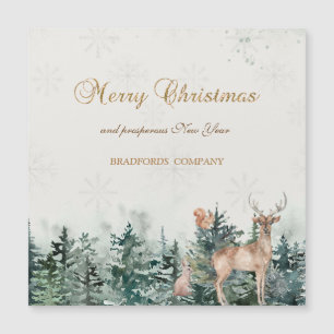 Carte Magnétique Rennes, Forêt, Flammes de neige