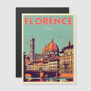 Carte Magnétique Retro Florence, firenze italie cadeaux de voyage