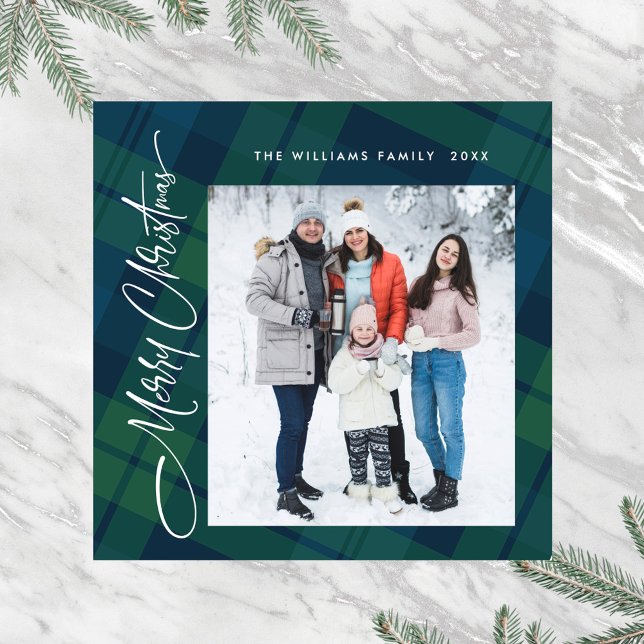 Carte magnétique Retro Minimale Noël Plaqué (Créateur téléchargé)