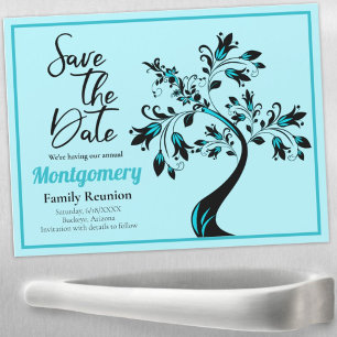 Carte Magnétique Réunion Familiale Enregistrer La Date Turquoise Ar