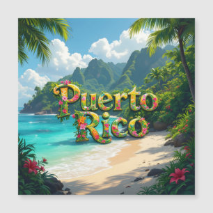 Carte Magnétique Rêvant de Porto Rico