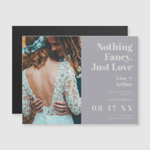 Carte Magnétique Rien de fantaisie juste amour photo gris enregistr