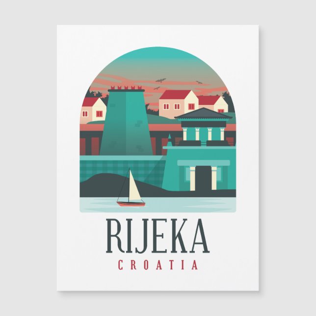 Carte magnétique Rijeka Croatie (Devant)