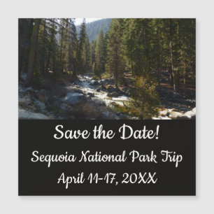 Carte Magnétique Rivière Kaweah dans le parc national de Sequoia