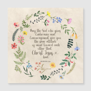Carte Magnétique Romans 15:5 Bible Verse Image