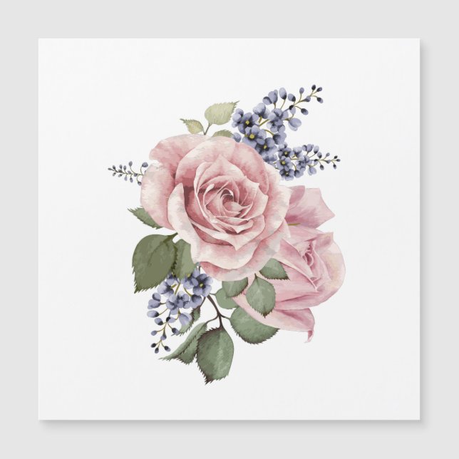 Carte Magnétique Rose de pays rose (Devant)