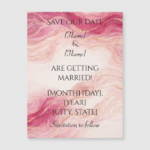Carte magnétique rose et blush