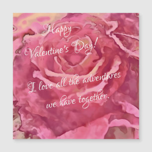 Carte magnétique Rose Violette Saint-Valentin