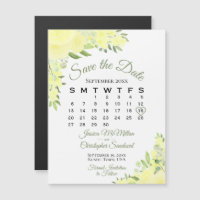 Roses floraux jaunes Sauvegarder la date Calendrie