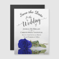 Royal Blue Rose Chic Wedding Enregistrer la date M