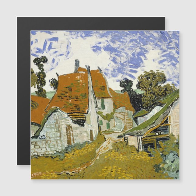 Carte Magnétique Rue à Auvers-sur-Oise Vincent van Gogh (Devant / Derrière)