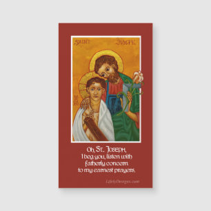 Carte Magnétique Saint Joseph et Jésus-enfant  Magazine de prière