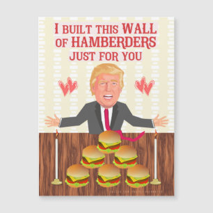 Carte Magnétique Saint-Valentin drôle de mur de Donald Trump