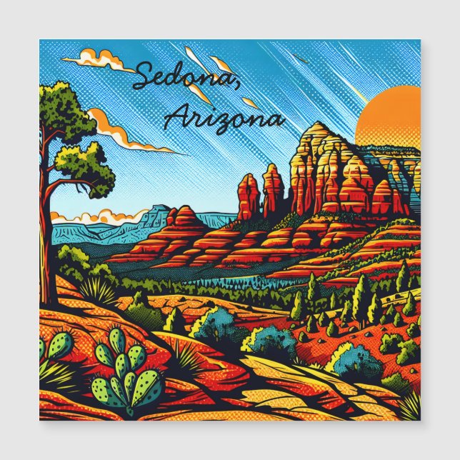 Carte Magnétique Salut de Sedona, Arizona (Devant)