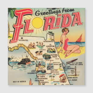Carte Magnétique Salutations de Floride