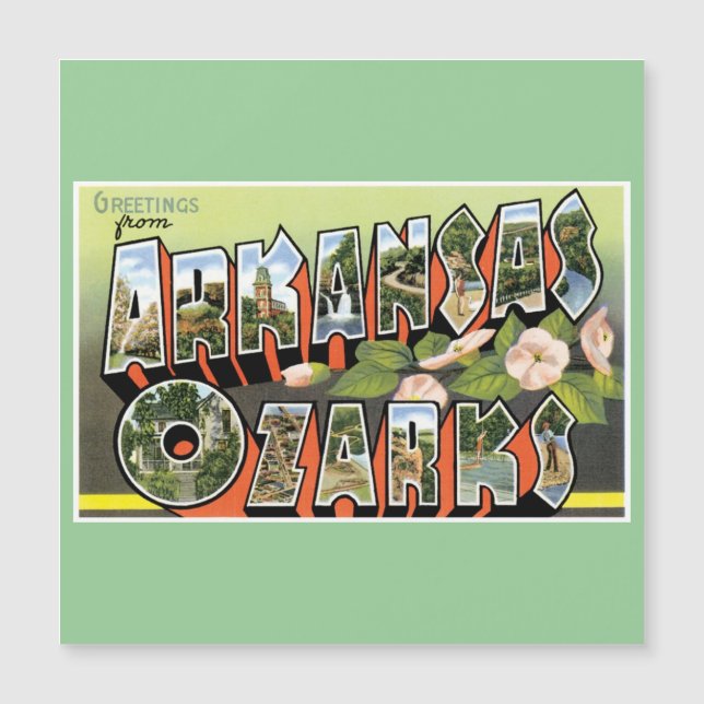 Carte Magnétique Salutations des Ozarks ! (Devant)