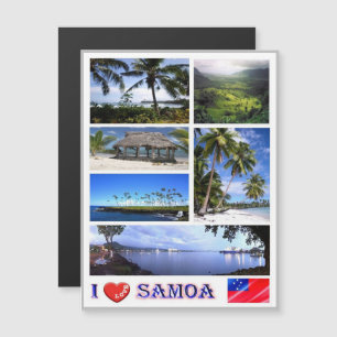 Carte Magnétique Samoa - I Love -