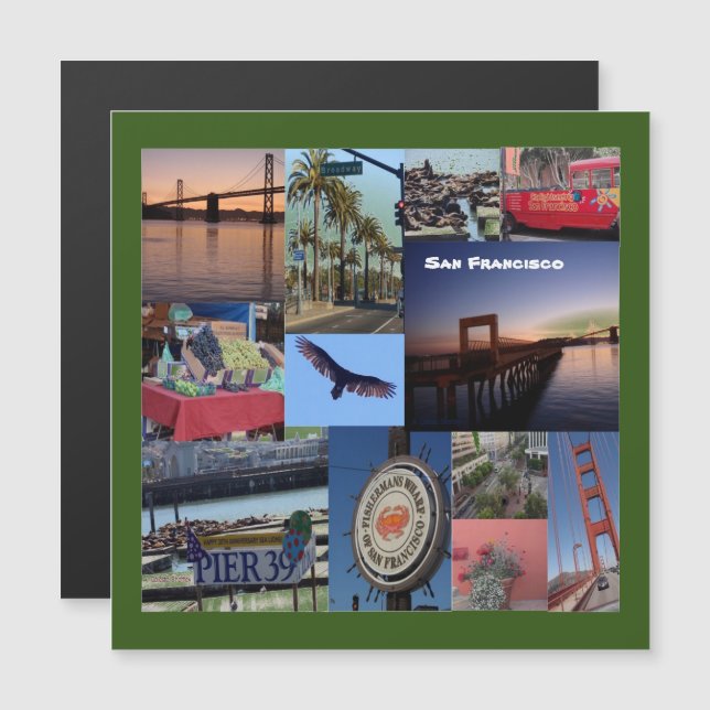 Carte magnétique San Francisco (Devant / Derrière)