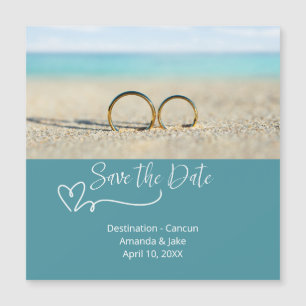 Carte Magnétique Sauvegarder la date de la destination de mariage s