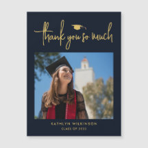 Script or bleu marine Simple GRAD Merci