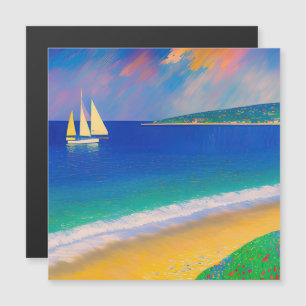 Carte Magnétique Sea Scape 09 "Yacht in the bay"