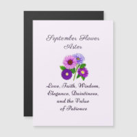 Septembre Mois de naissance Aster personnalisé