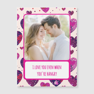 Carte Magnétique Shimmer Purple Heart Vous êtes Hangry Magnetic Car