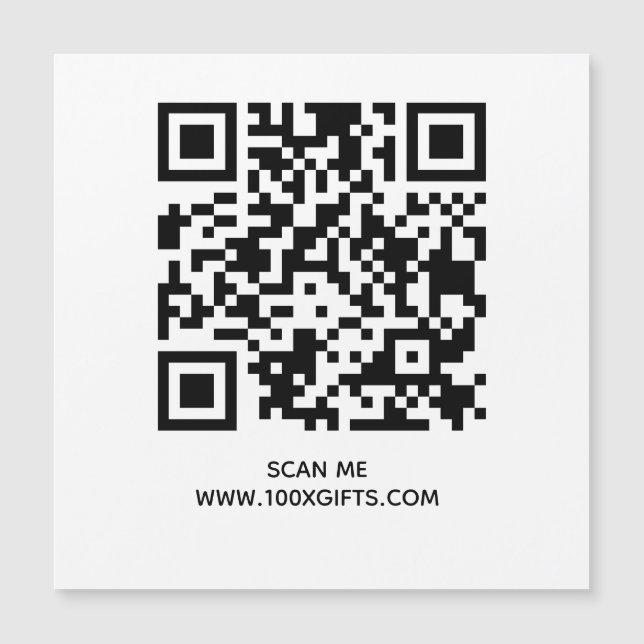 CARTE MAGNÉTIQUE SIGNE DE CODE QR MAGNÉTIQUE - UTILISER GÉNÉRATEUR  (Devant)
