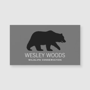Carte Magnétique Silhouette d'ours gris