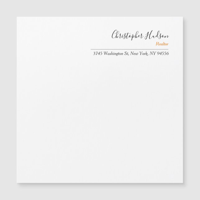 Carte magnétique simple et professionnelle (Devant)