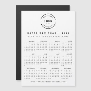 Carte Magnétique Simple grand logo Bonne année 2025 Promotionnel