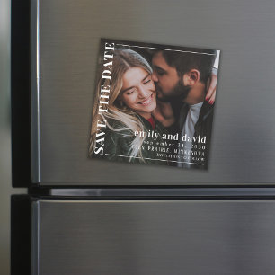 Carte Magnétique Simple Minimaliste Moderne Faire part de mariage M