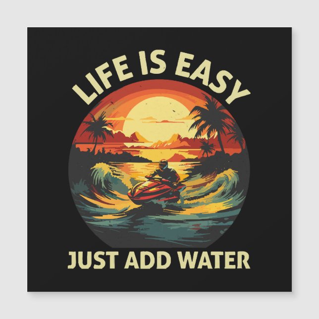 Carte Magnétique Ski à jet classique (Devant)