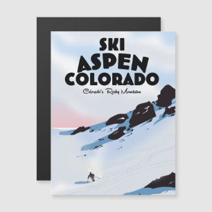 Carte Magnétique Ski Aspen Colorado