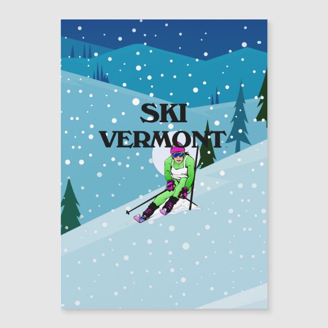 Carte Magnétique Ski SUPÉRIEUR Vermont (Devant)
