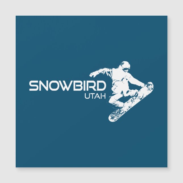 Carte Magnétique Snowbird Utah Snowboardeur (Devant)