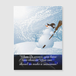 Carte Magnétique Snowman