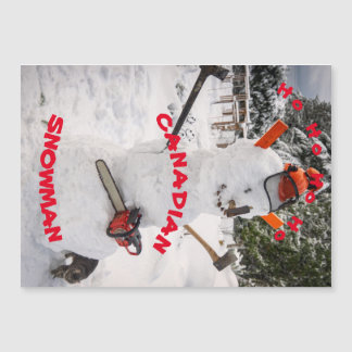 Carte Magnétique Snowman canadien - Un véritable bûcheron canadien