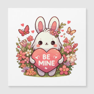 Carte Magnétique sois à moi, lapin drôle la Saint-Valentin amour