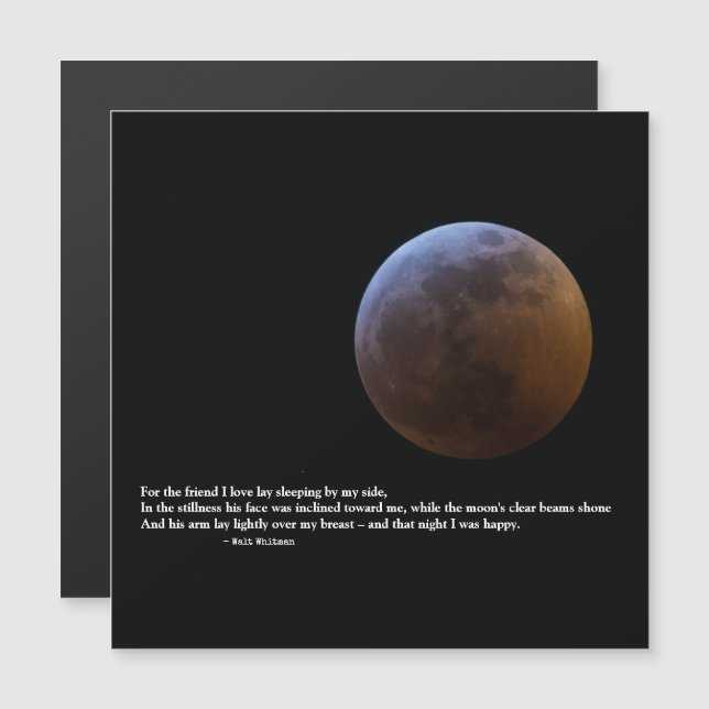 Carte Magnétique "Sommeil étendu par amour par ma" citation (Devant / Derrière)