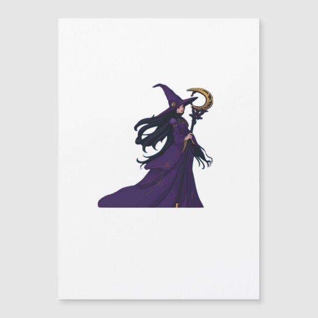 Carte Magnétique Sorcière Lunaire Whimsigothique (Devant)