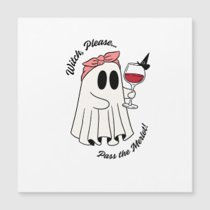 Carte Magnétique Sorcière, s'il vous plaît, passez le Merlot Funny 