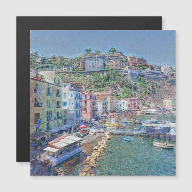 Carte Magnétique SORRENTO, Marina Grande, Réfrigérateur (Devant / Derrière)